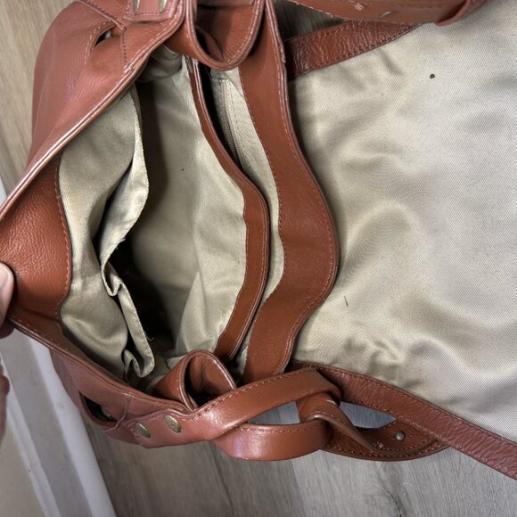 Lucky Brand Brown Boho Fold Over Crossbody Purse - Picture 7 of 7